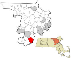 Location in Middlesex County in Massachusetts