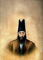 Portrait of Mostofi ol Mamalek, 1860s, miniature, Malik National Museum of Iran