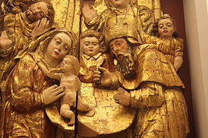 Détail de l'ancien retable de Santa María, aujourd'hui au Musée de Pontevedra.