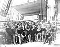 Officers of the USS Colorado, sitting at left front is Lt Hugh McKee.