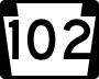 Pennsylvania Route 102 marker