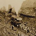 Track laying follows excavation