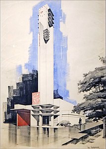 De Stijl influences – Pavillon du Tourisme, by Robert Mallet-Stevens, International Exhibition of Modern Decorative and Industrial Arts, Paris (1925)[64]