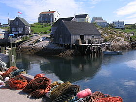 Peggys Cove, Nova Escócia, um típico cenário da região marítima canadense