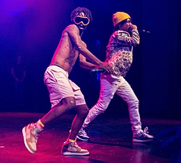 Slim Jxmmi (left) and Swae Lee performing in 2015