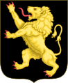 Actual escudo de Bélgica y antiguo escudo de los duques de Brabante.
