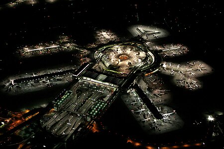 San Francisco International Airport at night, by Andrew Choy