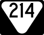 State Route 214 marker