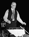 Sir Thomas Beecham rehearsing the Brooklyn Symphony in 1948