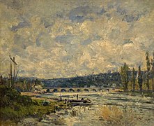 Le Pont de Sèvres de Alfred Sisley, 1877.