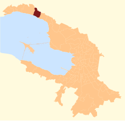 Location of Komarovo in Saint Petersburg