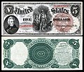 Five-dollar United States Note from the 1880 series