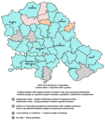 Election map of Vojvodina from 2016 - results of municipal elections.