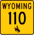 Wyoming Highway 110 marker