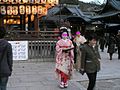 たそがれ時の八坂神社（照明が点される頃 2007年）