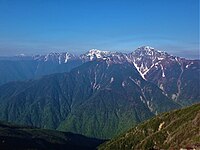 鳳凰山からの白峰三山（５月）