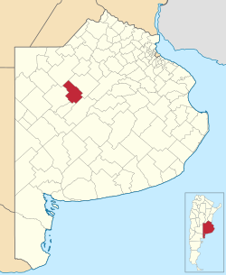 Location of Carlos Caceres Partido in Buenos Aires Province