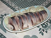Pickled herring with onions