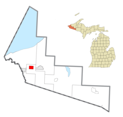 Location within Gogebic County