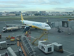 Cebu Pacific plane at NAIA Terminal 3