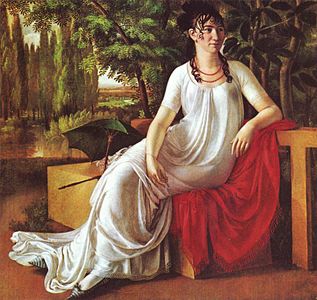 Wilhelmine, épouse de J. F. Cotta (portrait par Gottlieb Schick, 1802).