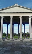 Columns at the front of the house