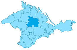 Distretto di Krasnogvardejskoe Distretto di Krasnohvardijs'ke – Mappa