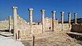 One side of a Rhodian peristyle in the House of Theseus in Nea Paphos featuring low screen walls.