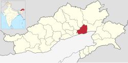 东桑朗县在阿鲁纳恰尔邦的位置