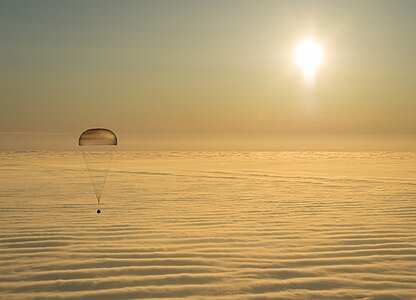Descent of the Soyuz TMA-14M, by NASA/Bill Ingalls