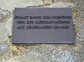 Memorial tablet on the tower