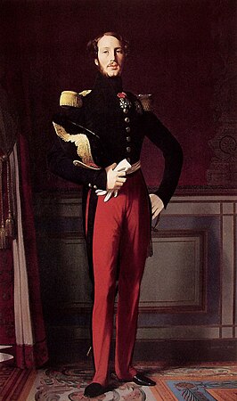 Ingres et atelier, Portrait posthume de Ferdinand Philippe d'Orléans, duc d'Orléans et prince royal, réplique en pied, 1844, musée national des châteaux de Versailles et de Trianon