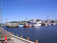 Boats in the Gilleleje inner harbour