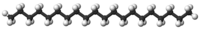 Ball and stick model of icosane