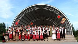 Performers of the local festival "Jööri Folk" in 2013.
