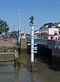 Maassluis, flow pole with statue
