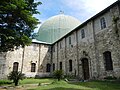 Church outer walls, dome, and clerestories