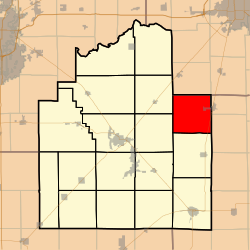 Location in Christian County