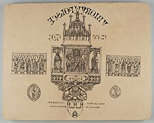 płyta litograficzna do strony tytułowej drugiego wydania Ubiorów w Polsce, 1875