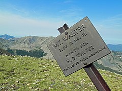 Schild am Mount Walter