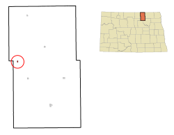 Location of Perth, North Dakota