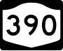 New York State Route 390 marker