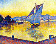 (The Port at Sunset. Saint-Tropez). 1892