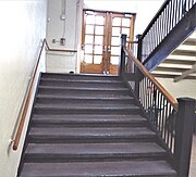 Looking up the original 1914 staircase.