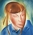 Portrait de jeune fille. 1928. Huile sur contreplaqué. Collection Ivakine, Kiev