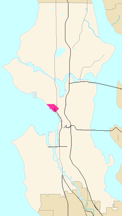 Belltown Highlighted in Pink