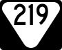 State Route 219 marker