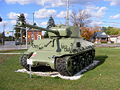 Sherman M4A2E8 (76 mm) HVSS tank at RCR Museum in London,