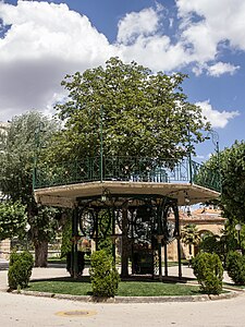 Vista actual del Árbol de la Música, Alameda de Cervantes, Soria, sobre 2015.