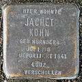 Stolperstein für Jachet Kohn (Bobstraße 2)